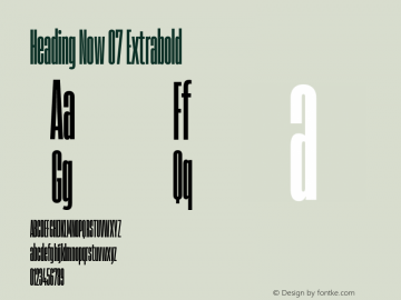 Heading Now 07 Extrabold Version 1.001图片样张