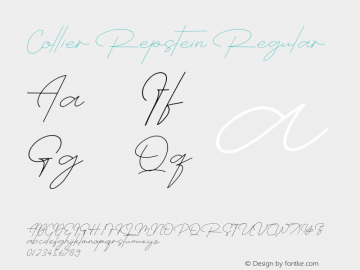 Collier Repstein Version 1.00;June 29, 2021;FontCreator 13.0.0.2683 64-bit图片样张