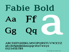 Fabie Bold Version 1.001;Fontself Maker 3.5.4图片样张