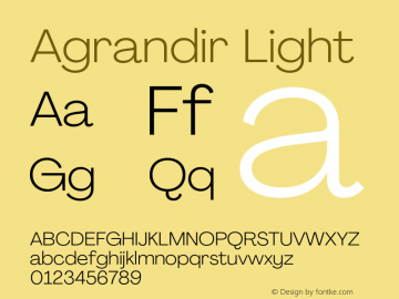 Agrandir Light Version 3.000;hotconv 1.0.109;makeotfexe 2.5.65596图片样张