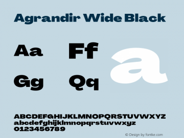 Agrandir Wide Black Version 3.000;hotconv 1.0.109;makeotfexe 2.5.65596图片样张