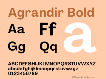 Agrandir Text Bold Version 3.000图片样张
