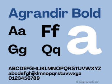 Agrandir Bold Version 3.000图片样张