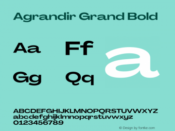 Agrandir Grand Bold Version 3.000图片样张