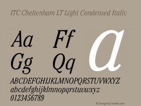 CheltenhamLT-LightCondItalic 006.000图片样张