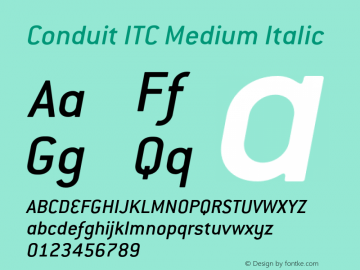 ConduitITC-MediumItalic 005.000图片样张