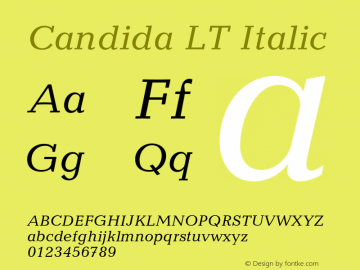 CandidaLT-Italic 006.000图片样张