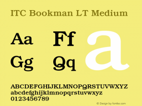 BookmanLT-Medium 006.000图片样张