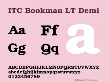 BookmanLT-Demi 006.000图片样张