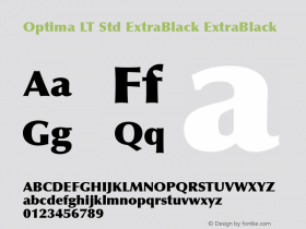 Optima LT Std ExtraBlack ExtraBlack Version 1.290;PS 001.000;hotconv 1.0.38 Font Sample