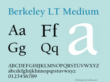 BerkeleyLT-Medium 006.000图片样张