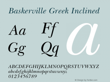 BaskervilleGreek-Inclined 001.000图片样张