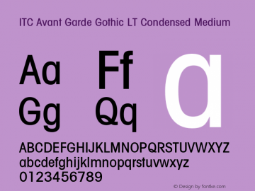 AvantGardeLT-CondMedium 006.000图片样张