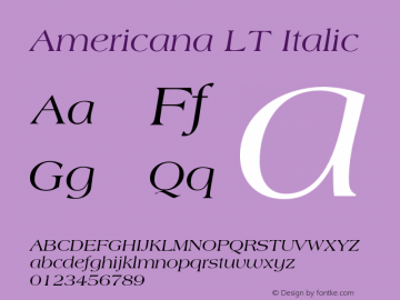 AmericanaLT-Italic 006.000图片样张