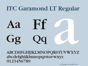 GaramondLT-Book 006.000图片样张