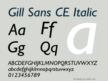 GillSansCE-Italic 001.000图片样张