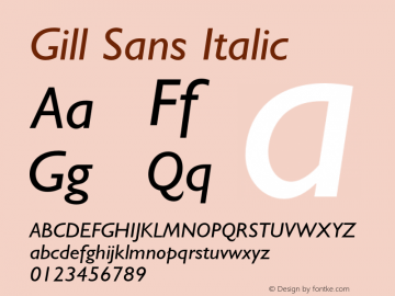 GillSans-Italic 001.003图片样张