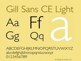 GillSansCE-Light 001.000图片样张