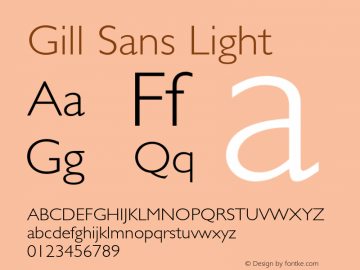 GillSans-Light 001.002图片样张