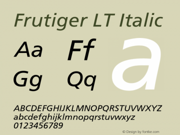 FrutigerLT-Italic 006.000图片样张