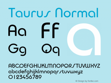 Taurus Normal 003.001 Font Sample