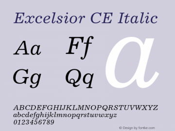 ExcelsiorCE-Italic 001.000图片样张