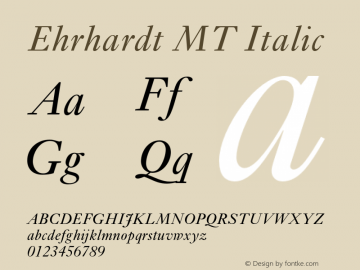 EhrhardtMT-Italic 001.003图片样张