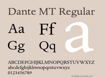 DanteMT-Regular 001.004图片样张