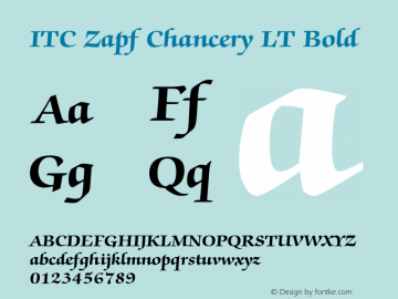 ZapfChanceryLT-Bold 006.000图片样张