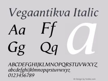 Vegaantikva-Italic 005.000图片样张
