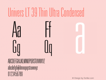 UniversLT-ThinUltraCondensed 006.000图片样张