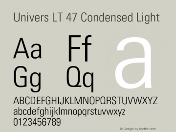 UniversLT-CondensedLight 006.000图片样张