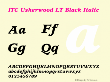 UsherwoodLT-BlackItalic 006.000图片样张