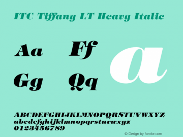 TiffanyLT-HeavyItalic 006.000图片样张