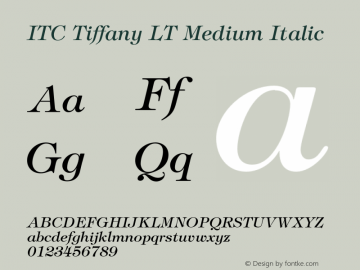 TiffanyLT-Italic 006.000图片样张