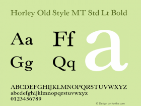 Horley Old Style MT Std Lt Bold Version 1.047;PS 001.002;Core 1.0.38;makeotf.lib1.6.5960图片样张