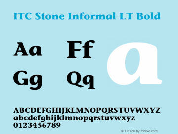 StoneInformalLT-Bold 006.000图片样张