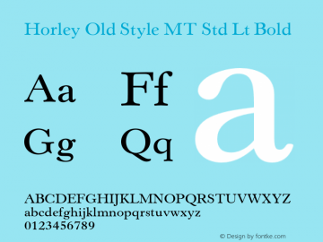 Horley Old Style MT Std Lt Bold Version 2.035;PS 002.000;hotconv 1.0.51;makeotf.lib2.0.18671图片样张