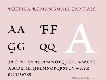 Poetica-RomanSmallCaps 001.000图片样张