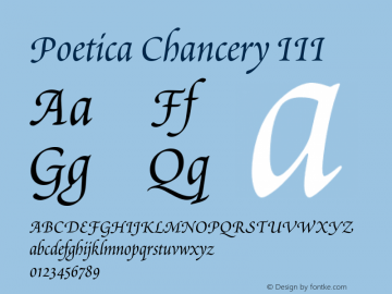 Poetica-ChanceryIII 001.000图片样张