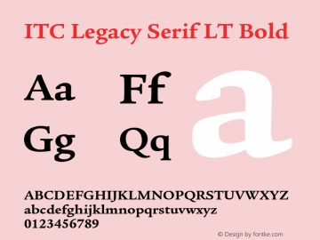 LegacySerifLT-Bold 006.000图片样张