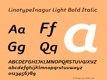 LinotypeInagur-MediumItalic 005.000图片样张