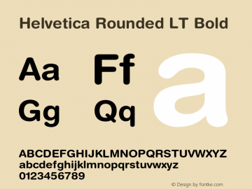 HelveticaRoundedLT-Bold 006.000图片样张