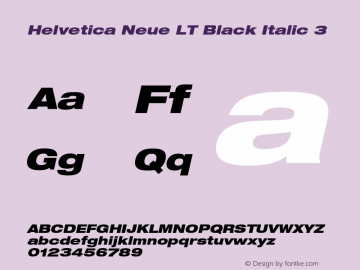 HelveticaNeueLT-BlackItalic3 006.000图片样张