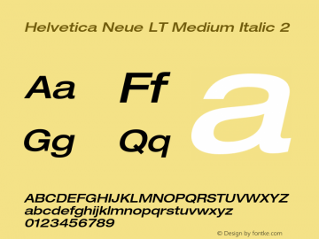 HelveticaNeueLT-MediumItalic2 006.000图片样张
