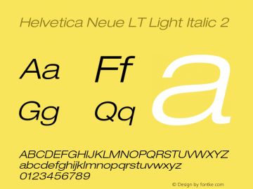 HelveticaNeueLT-LightItalic2 006.000图片样张