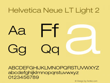 HelveticaNeueLT-Light2 006.000图片样张
