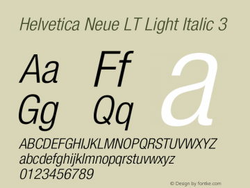 HelveticaNeueLT-LightItalic3 006.000图片样张