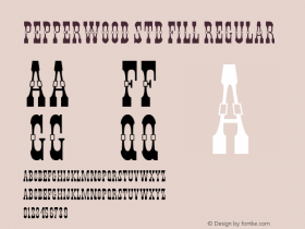 Pepperwood Std Fill Regular OTF 1.018;PS 001.002;Core 1.0.31;makeotf.lib1.4.1585 Font Sample