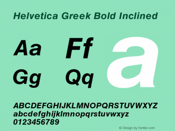HelveticaGreek-BdInclined 001.000图片样张